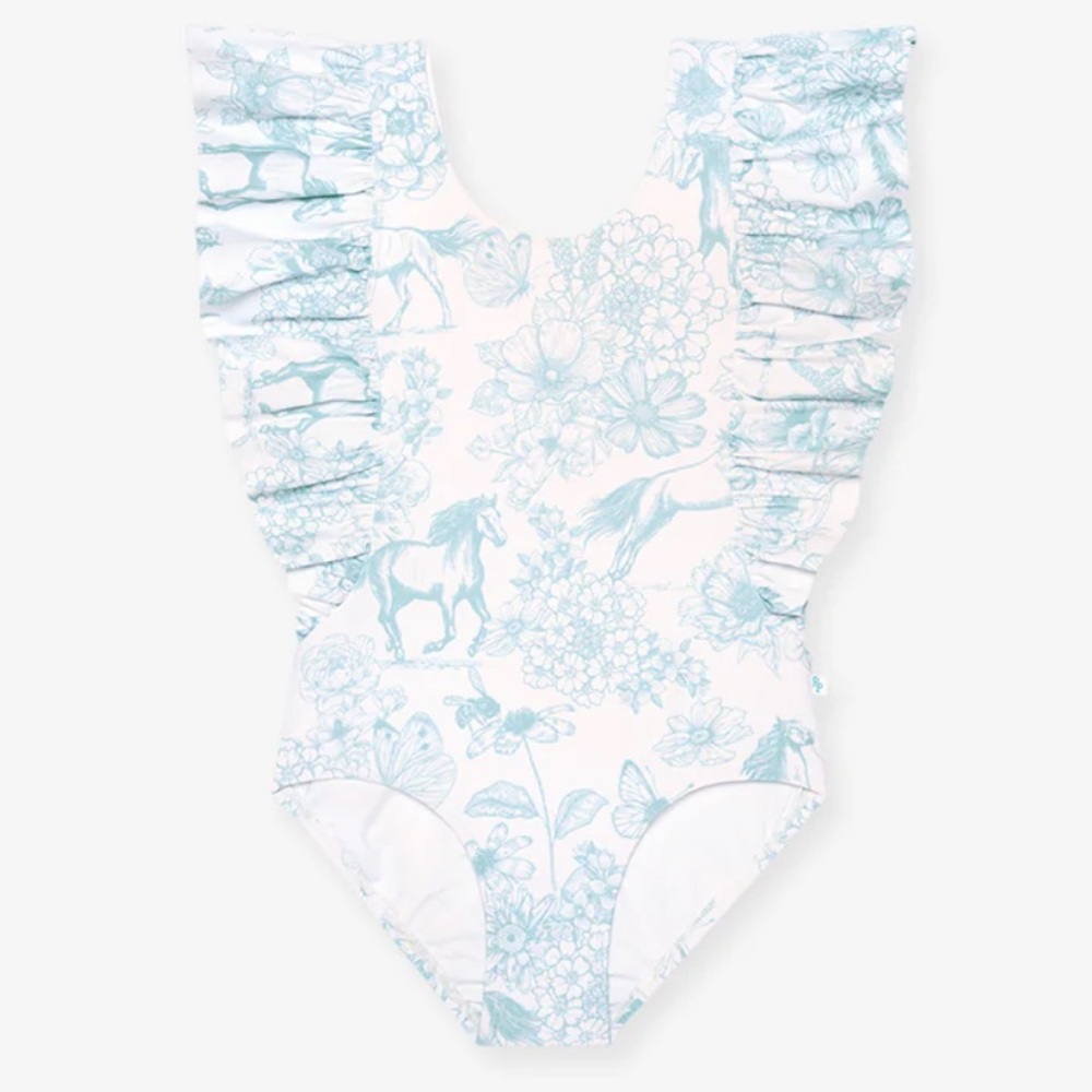 Posh peanut Flutter Sleeve One Piece Swimsuit